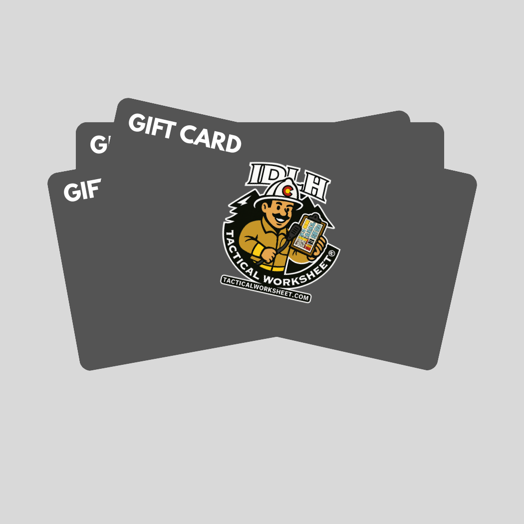 Gift Cards - IDLH Tactical Worksheet®