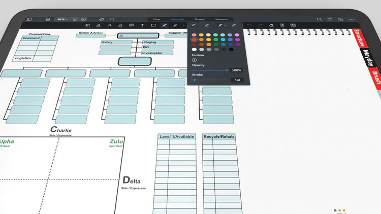IDLH Tactical Worksheet® Digital Command Board