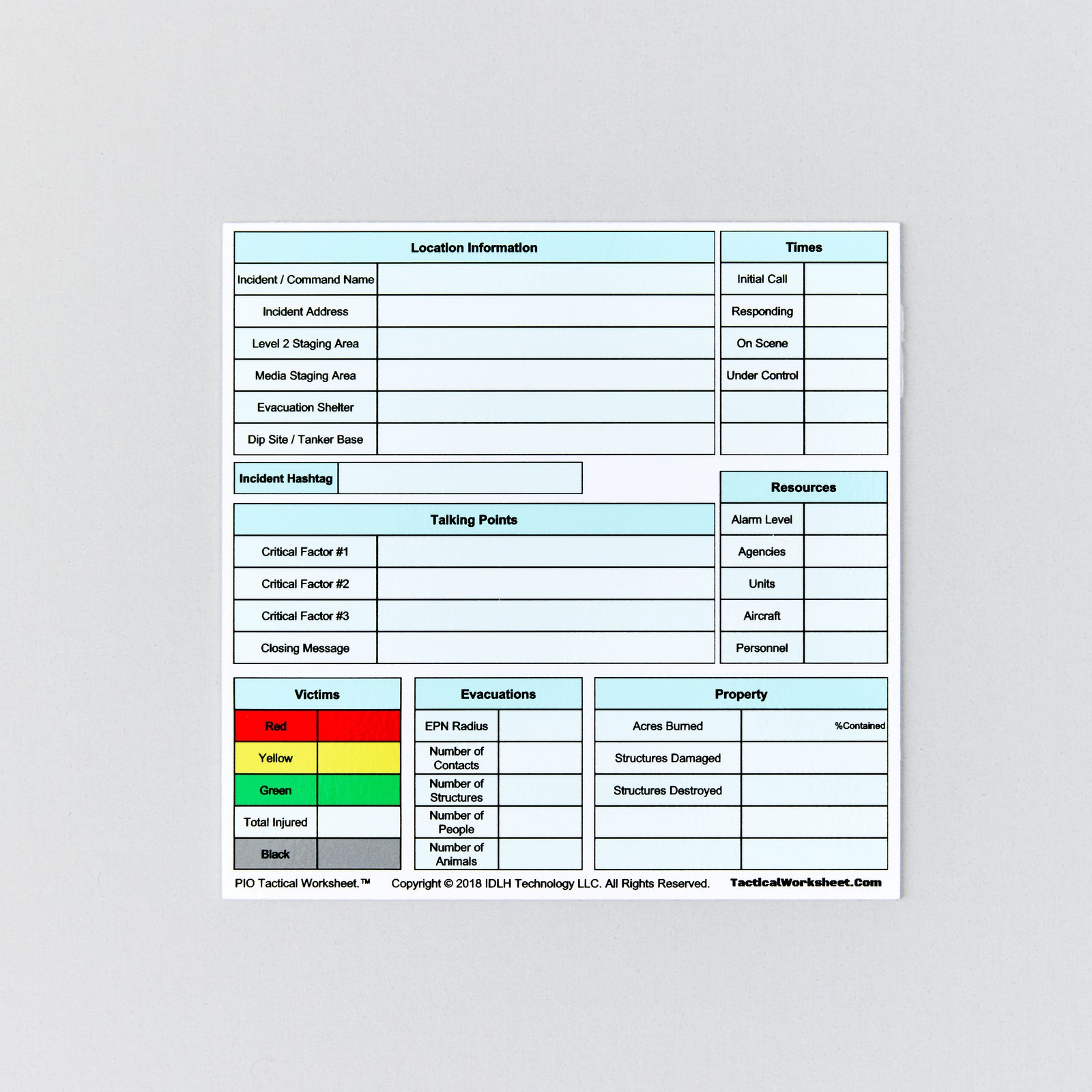 Public Information Officer Command Board